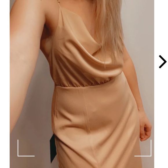 ❤️ Lulus It's Fate Satin Sleeveless Halter Maxi Dress - Picture 4 of 7